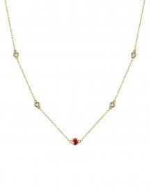 RUBY DIAMOND BY THE YARD NECKLACE (TN734)
